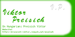 viktor preisich business card